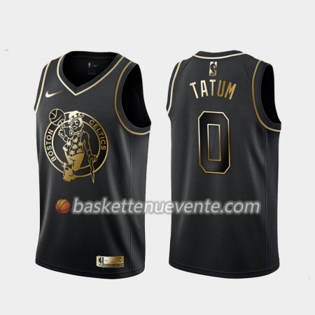 Maillot Basket Boston Celtics Jayson Tatum 0 Nike Noir Gold Edition Swingman - Homme